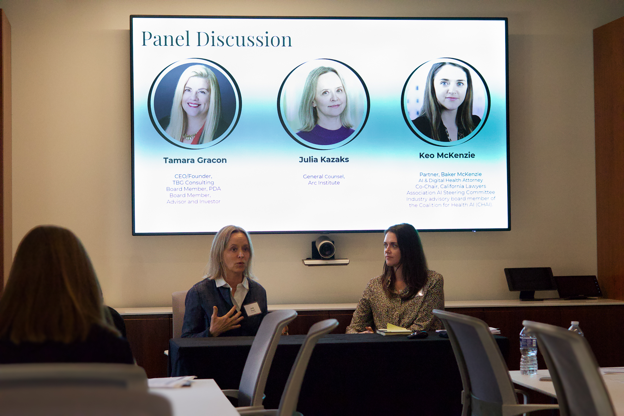 A panel discussion at a Vela board governance session